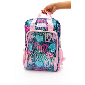 Mochila Notebook Juvenil Menina Up4you Paetê Rosa