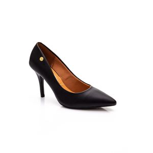 Sapato Vizzano Scarpin  Feminino Salto Alto Pelica 1184.1101  Preto