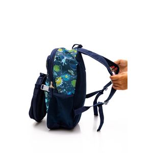 Kit Mochila + Lancheira Astro Dino Menino Up4you Ms46304up Azul