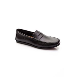 Sapato Mocassim Básico Couro Masculino Serafim 602 Preto