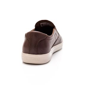 Sapatênis Slip On Masculino Couro Pegada 110402-02 Marrom