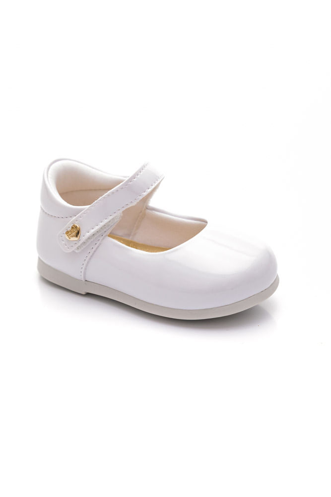 Sapatilha Klin Boneca Infantil Menina Verniz 125.152000 Branco