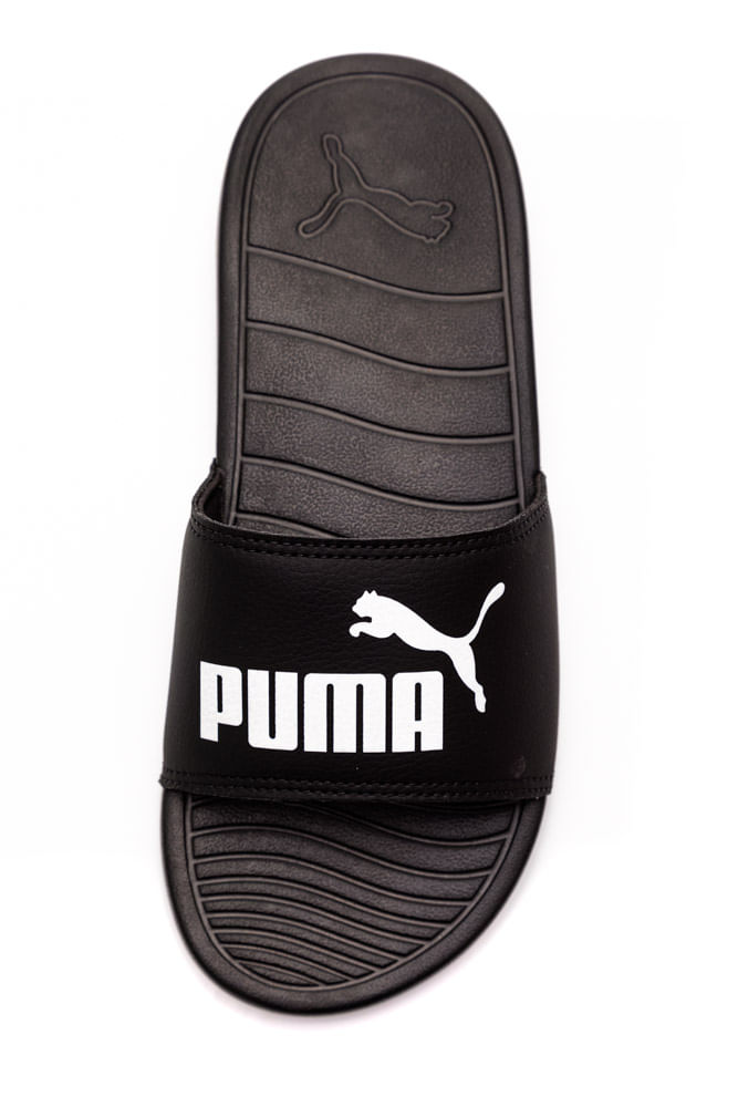 Chinelo Popcat Slide Masculino Puma 384475 01 Preto