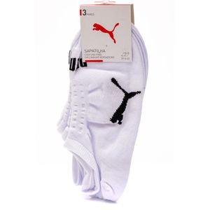 Kit Puma 3 Pares de Meias Sapatilha Algodão Unissex - 4515.001  Branco