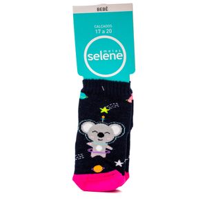 Meia Ursinho Soquete Infantil Menina Selene 1340 Sortido