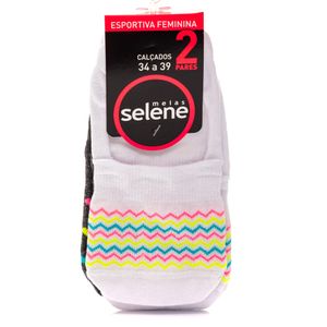 Kit 2 Pares De Meias Sapatilha Feminina Selene 7380.001.998 Sortido