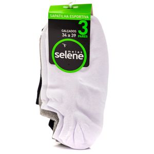 Kit 3 Pares De Meias Sapatilha Feminina Selene 7730.001.5999 Sortido