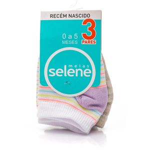 Kit 3 Pares De Meias Recém Nascido Menina Selene 1150.001.R998 Sortido