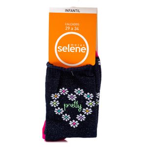 Meia Flores Soquete Infantil Menina Selene 2010.001.3502 Sortido