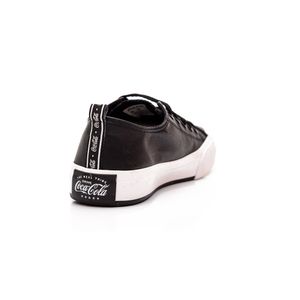 Tênis Coca-Cola Atlanta Leather Coke Casual Feminino Cc1902-2 Preto