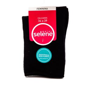 Meia Sem Punho Cano Médio Selene 7725.001 Preto