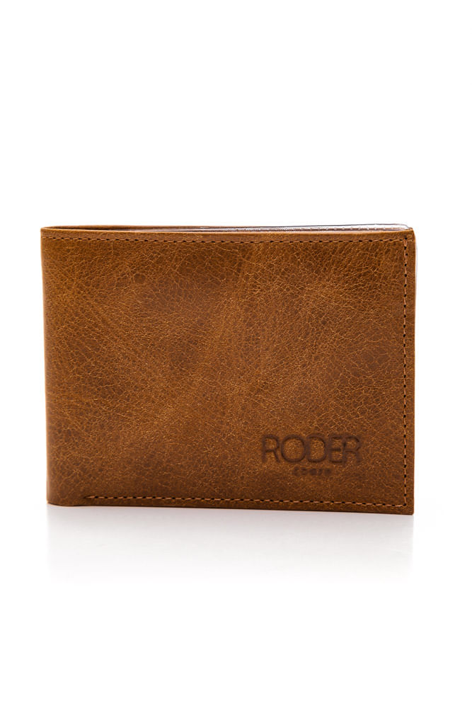 Carteira Tradicional Masculina Couro Roder 041 Caramelo