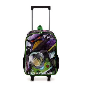 Mochila De Rodinhas Menino Buzz Lightyear Luxcel Ic37522ty Preto