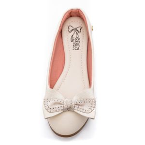 Sapatilha Klin Princesa Juvenil Menina Laço Strass 151.163000 Branco