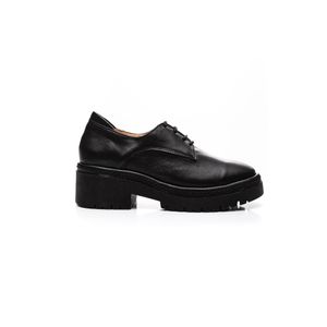 Sapato Trice Oxford Feminino Amarração Couro Oxf-1651 Preto