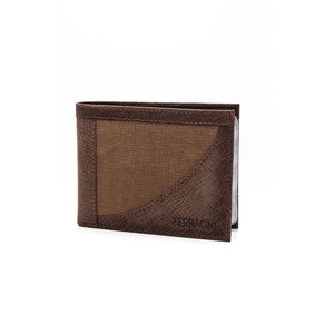 Carteira  Ferracini Horizontal Masculina Couro Cf382b Marrom