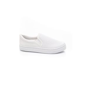 Tênis Yoa Slip On Feminino Brilho 2061 Branco