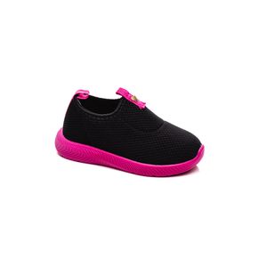 Tênis Molekinha Slip On Infantil Menina Coração 2723.100 Preto