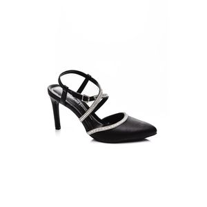 Sapato Dakota Scarpin Feminino Strass  G5891-09 Preto