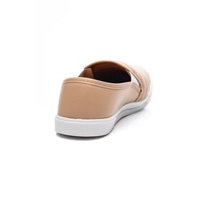 Tênis Yoá Slip-On Feminino Matelassê J-Gd457 Bege
