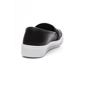 Tênis Yoa Casual Feminino Slip On Matelassê  L-Al468 Preto