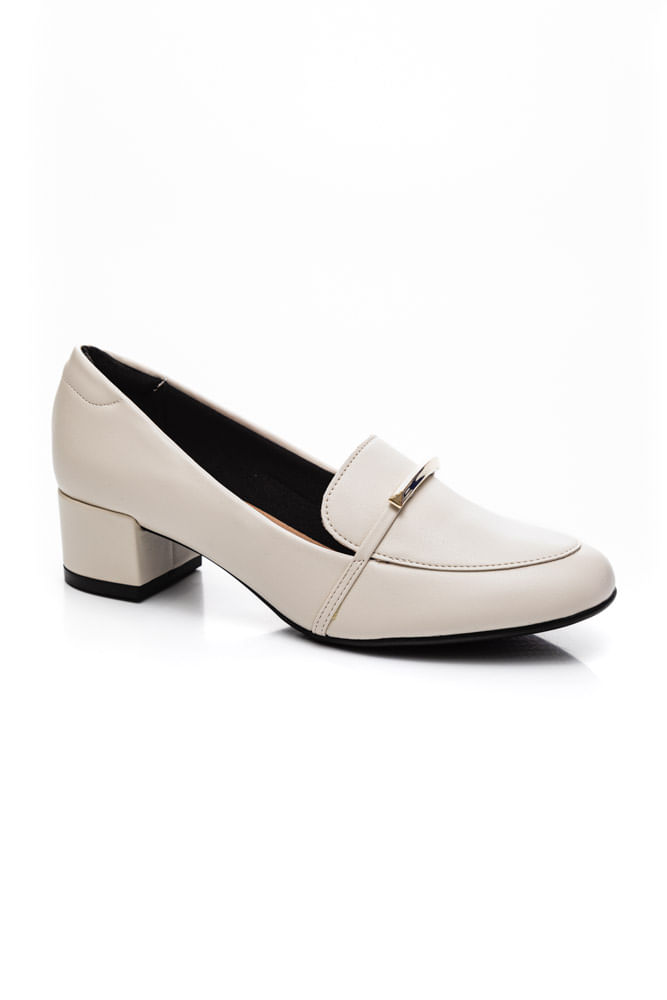 Sapato Beira Rio Salto Baixo Feminino  4301.103 Off-White