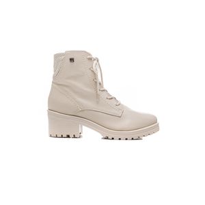 Bota Bottero Coturno Feminina Couro Amarração 349104 Off-White