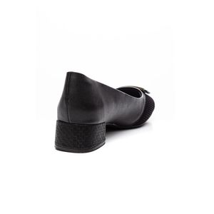 Sapato Comfortflex Casual Feminino Salto Baixo Joanete 2395303-03 Preto