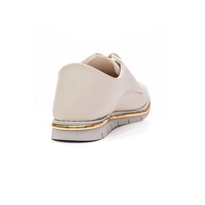 Tênis Sophia Almeida Casual Feminino Nobuck Cadarço  638np Off-White