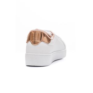 Tênis Izalu Casual Feminino Rosê Gold 10151iz Branco