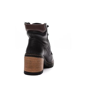 Bota Dakota Salto Bloco Feminina Couro G5721-01 Preto