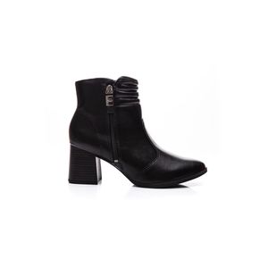 Bota Dakota Salto Bloco Feminina Zíper G5773-01 Preto