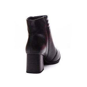 Bota Dakota Salto Bloco Feminina Zíper G5773-01 Preto
