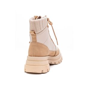 Bota Dakota Coturno Feminina Cadarço G5702-01 Off-White