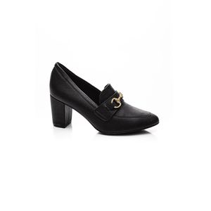 Sapato Modare Conforto Feminino Salto Médio Fivela 7377.108 Preto