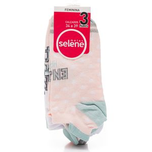 Kit Meia Selene Cano Baixo Feminina 3 pares 7360.001.5999  Sortido
