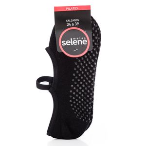 Meia Sapatilha Antiderrapante Pilates Selene 7850-003-5550 Preto