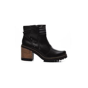 Bota Dakota Cano Curto Feminina Salto Amadeirado G8001-01 Preto