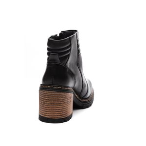 Bota Dakota Cano Curto Feminina Salto Amadeirado G8001-01 Preto