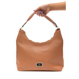 Bolsa De Ombro Rafitthy Feminina Zíper 28.13145a Caramelo