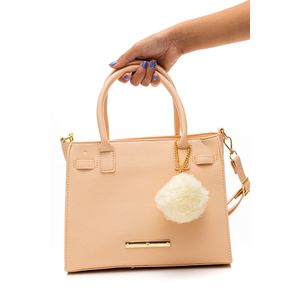 Bolsa Rafitthy Casual Feminina Pompom 28.13147a Nude