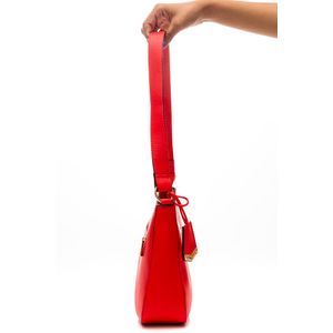 Bolsa De Ombro Rafitthy Casual Feminina Pequena  28.22156a Vermelho