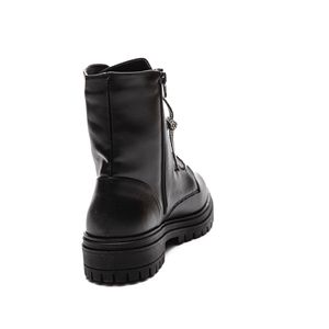 Bota Lizi & Lizi Coturno Feminino Cadarço De Strass 40010 Preto