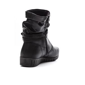 Bota Campesi Casual Feminina Fivela L9131-01 Preto
