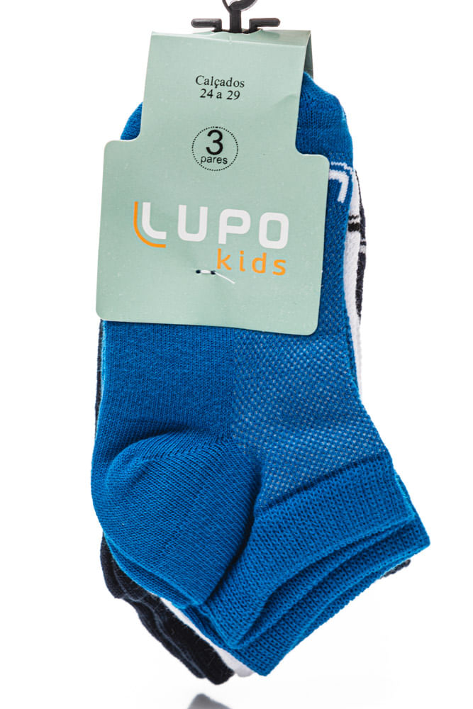 Kit Meia Lupo Soquete Infantil Kids (3 Pares) 02725-089-0903