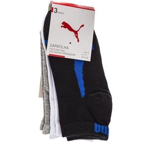 Kit Meia Puma Sapatilha Infantil Menina 03 Pares 2710.001 Sortido