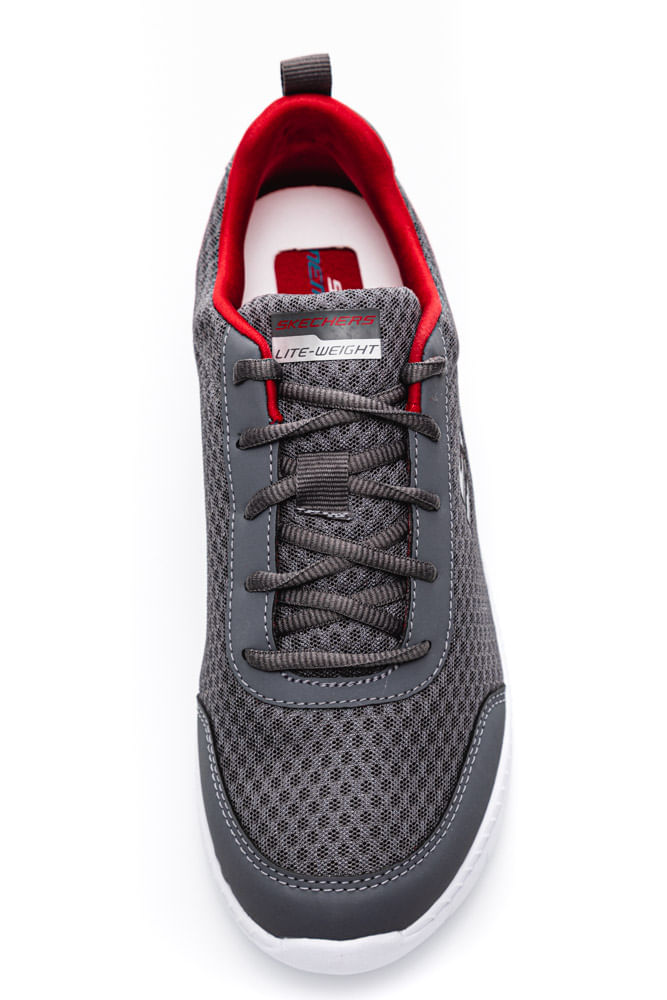 Tenis-Caminhada-Masculino-Skechers-Bountiful-Quick-Path-Cinza