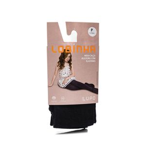 Meia Calça Lupo Lisa Infantil Menina Algodão 02526.001 Preto