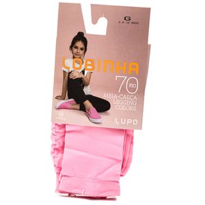 Meia Calça Lupo Legging Infantil Menina Lobinha Colors Fio 70  - 02595.001 Rosa
