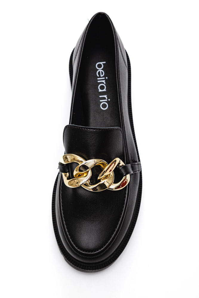 Salto Grosso Mocassim Beira Rio Verniz Preto Mocassim Beira Rio